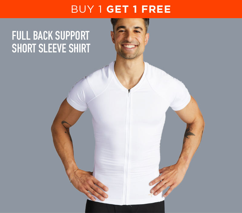 BUY 1 GET 1 FREE MEN'S FULL BACK SUPPORT SHORT SLEEVE SHIRT