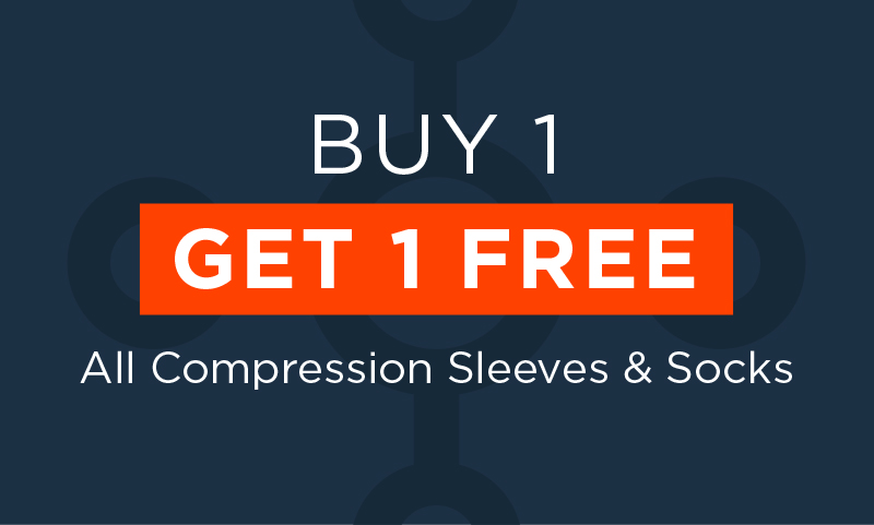 LIMITED TIME OFFER! BUY 1 GET 1 FREE COMPRESSION SLEEVES & SOCKS!