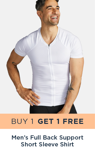 BUY 1 GET 1 FREE MEN'S FULL BACK SUPPORT SHORT SLEEVE SHIRT