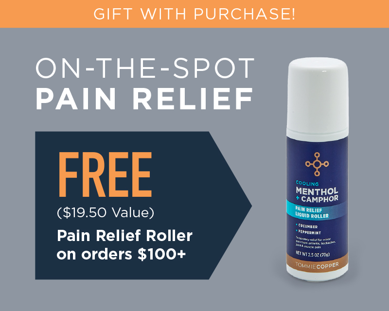 GIFT WITH PURCHASE! ON THE SPOT PAIN RELIEF FREE PAIN RELIEF ROLLER ON ORDERS $100+