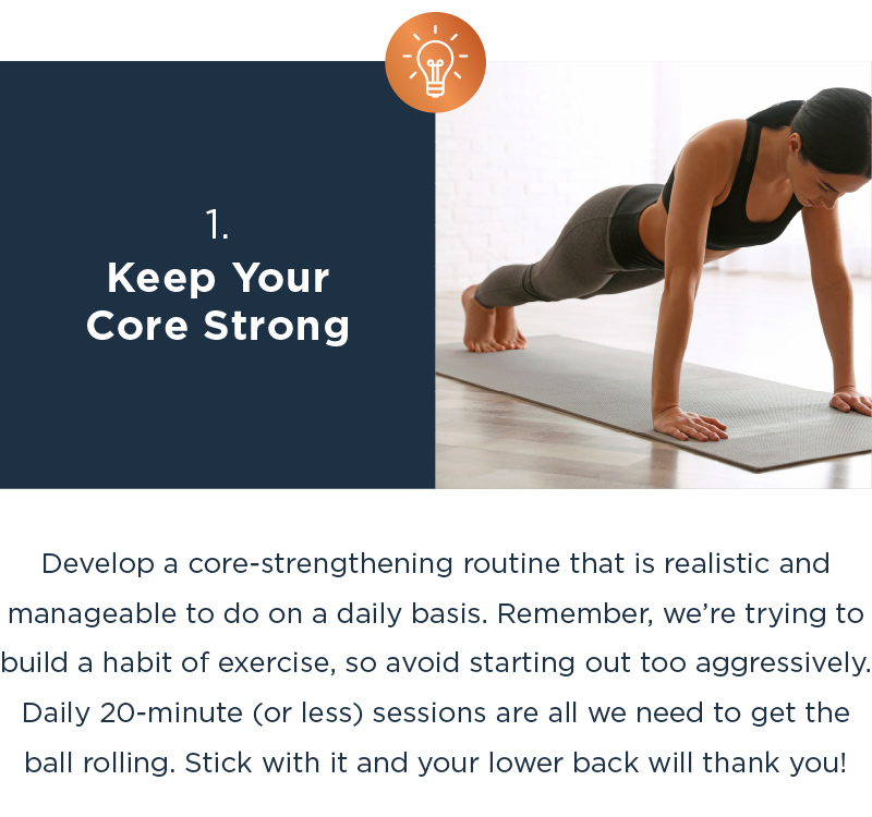 KEEP YOUR CORE STRONG