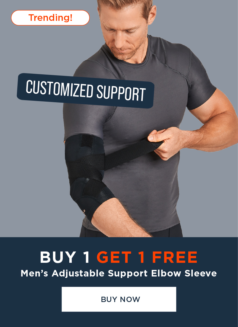 BUY 1 GET 1 FREE MEN'S ADJUSTABLE SUPPORT ELBOW SLEEVE BUY NOW