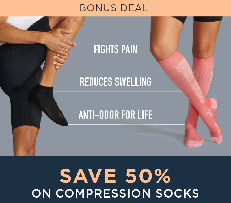 BONUS DEAL! SAVE 50% COMPRESSION SOCKS