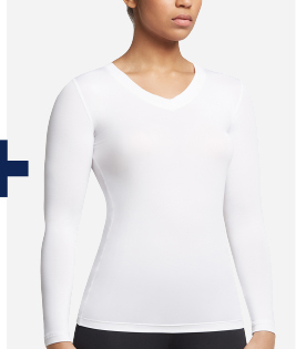 Women's Core Compression Long Sleeve V-Neck Shirt