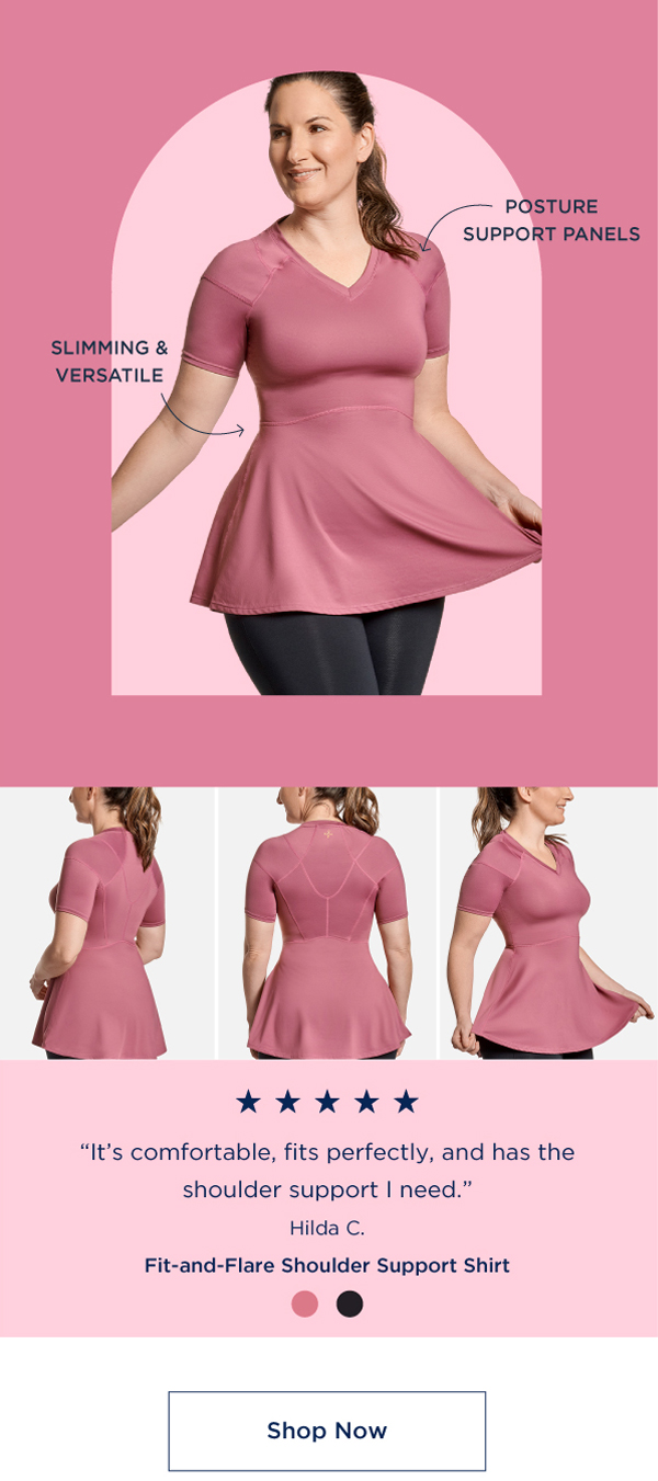 Women's Fit & Flare Shoulder Support Shirt