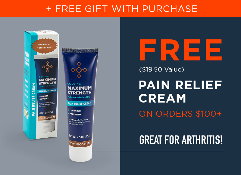 GIFT WITH PURCHASE! FREE PAIN RELIEF CREAM ON ORDERS $100+