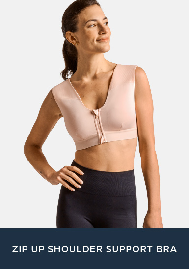 ZIP UP SHOULDER SUPPORT BRA