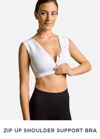 ZIP UP SHOULDER SUPPORT BRA