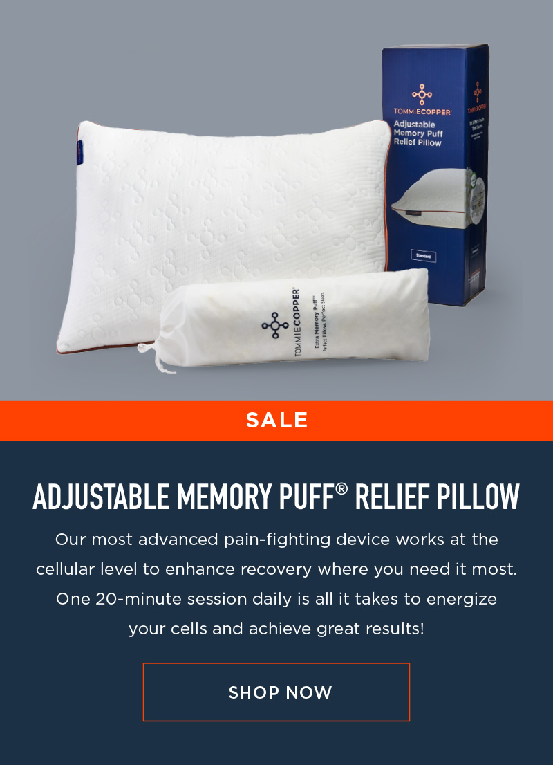 SALE ON ADJUSTABLE MEMORY PUFF RELIEF PILLOW SHOP NOW