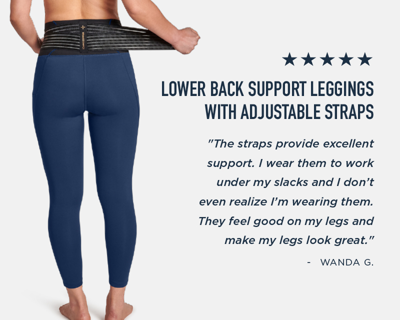 Women's Lower Back Support Leggings with Adjustable Straps