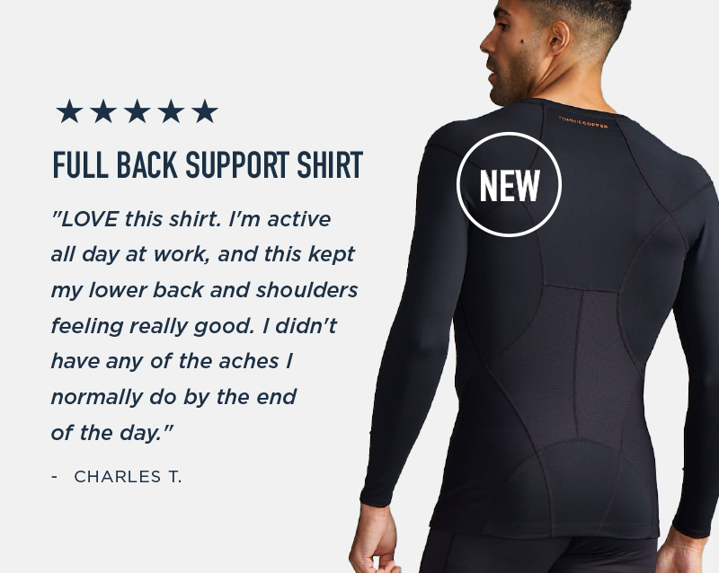 Men's Full Back Support Shirts