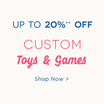 UP TO 20%" OFF CUSTOM Toys Games Shop Now 
