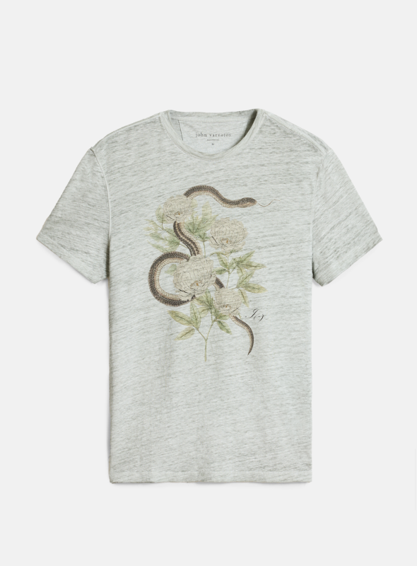 SNAKE FLORAL TEE