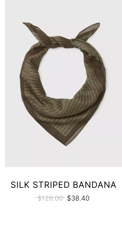 SILK STRIP BANDANA