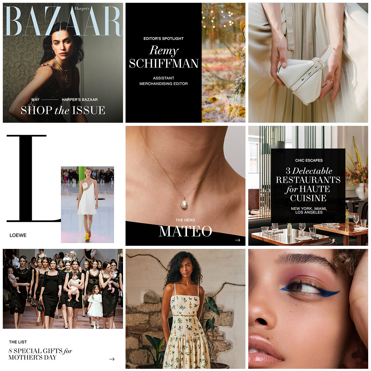 SHOP BAZAAR Instagram Grid