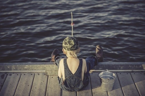 Boy fishing