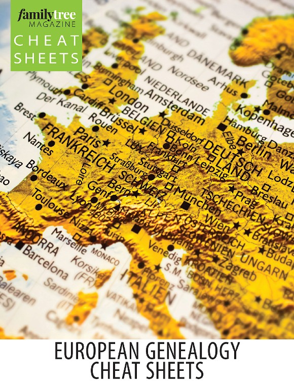 European Genealogy Cheat Sheets