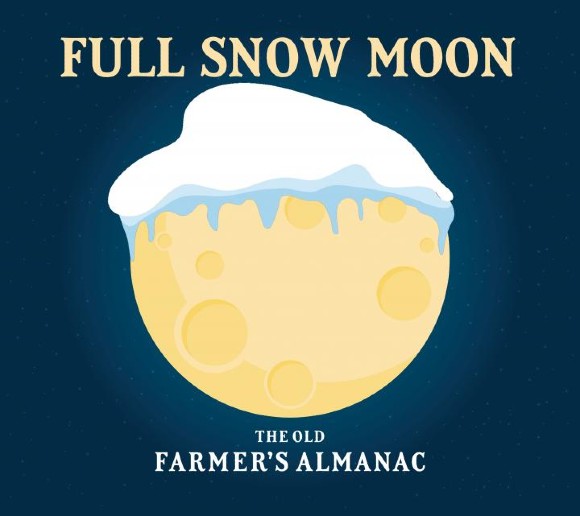 Full Snow Moon - The Old Farmer's Almanac