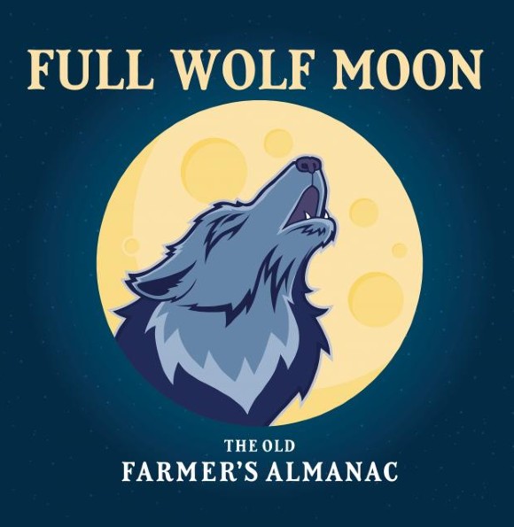 Full Wolf Moon - The Old Farmer's Almanac