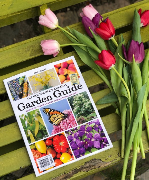 2021 Garden Guide with tulips
