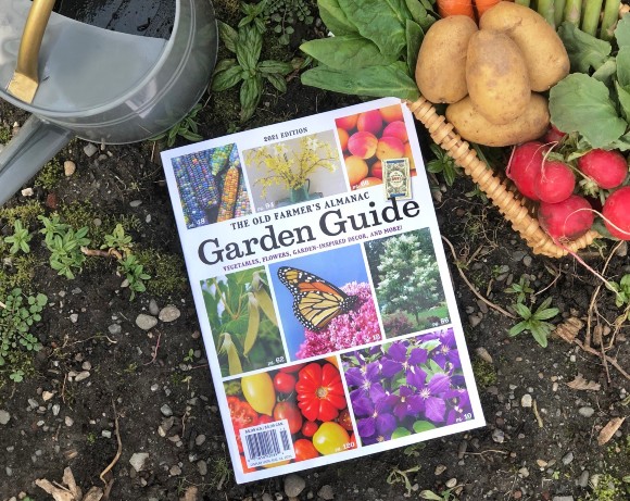 2021 Garden Guide with Veggies and Watering Can