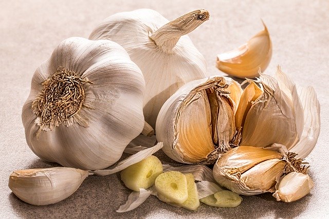 Several bulbs of garlic