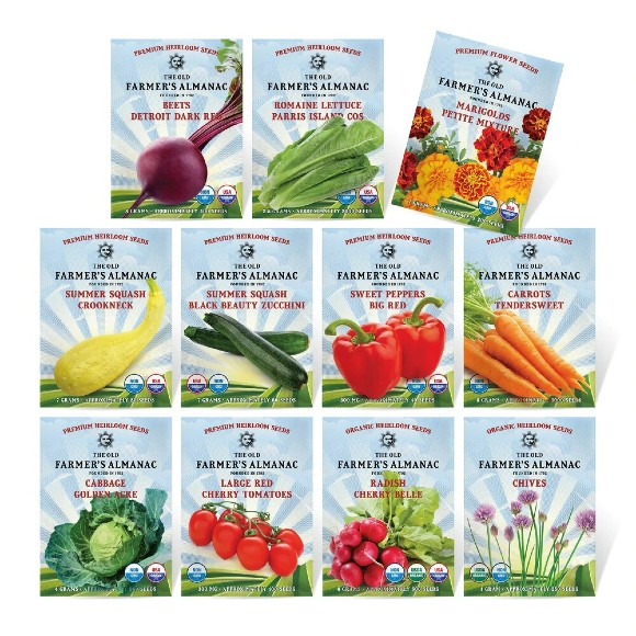 Old Farmer's Almanac Heirloom Vegetable Garden Seed Starter Kit