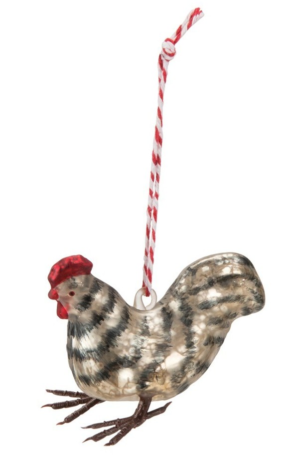 Hen Glass Ornament