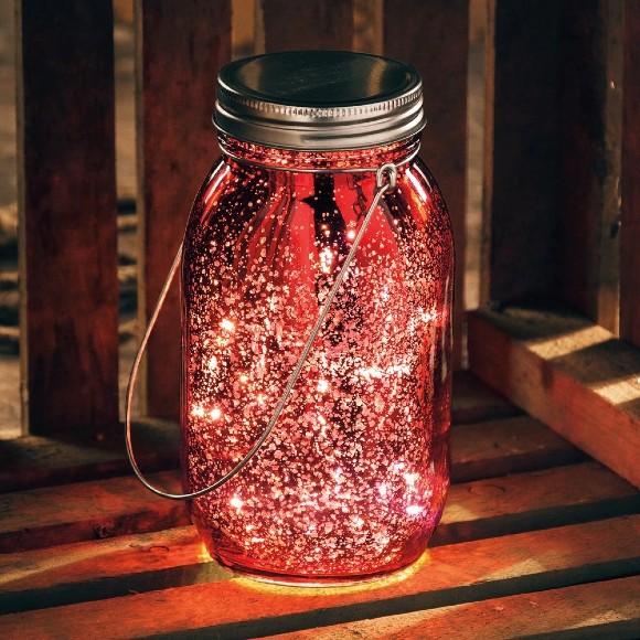 Lighted Red Mercury Lantern