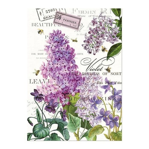 Lilac and Violets Kitchen Towel
