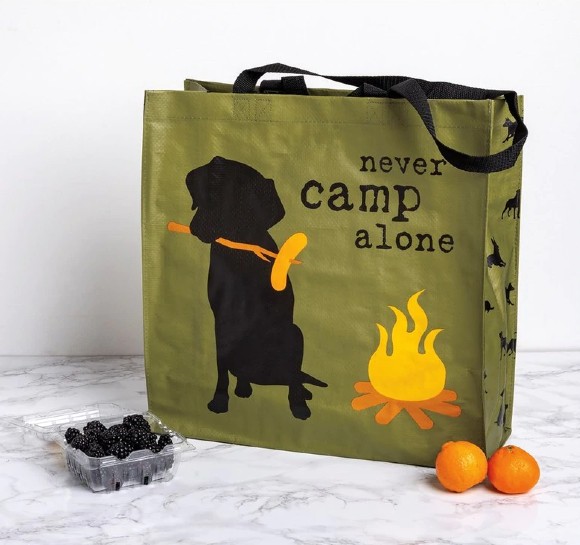 Never Camp Alone Market Tote Bag