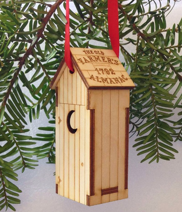 Old Farmer's Almanac Outhouse Ornament