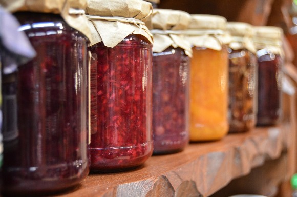 Jars of preserves