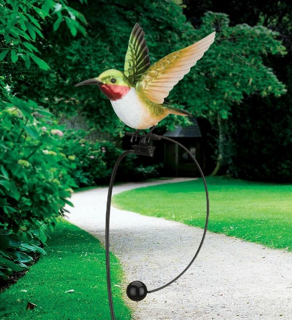 Rocker Hummingbird Garden Stake
