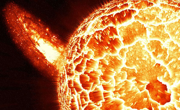 Sun explosion