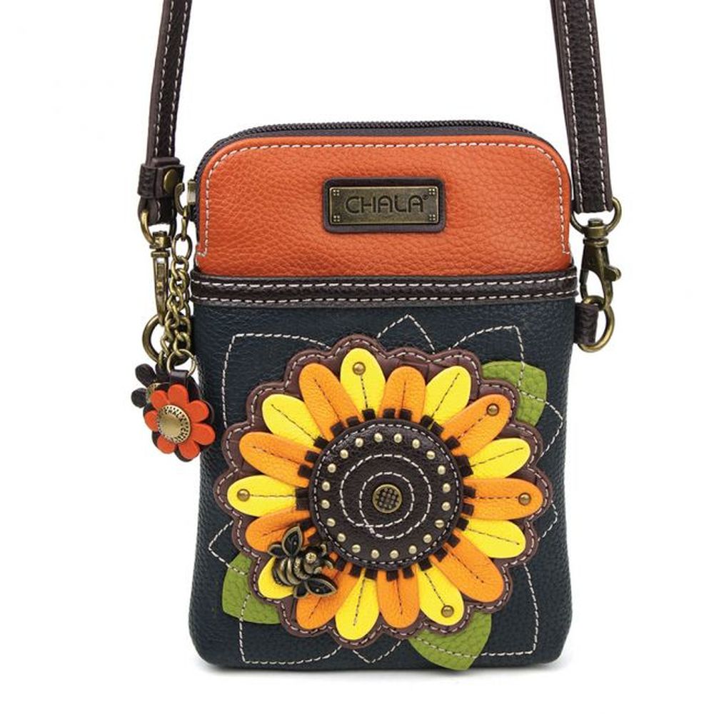 Chala Sunflower Cell Phone Crossbody Bag
