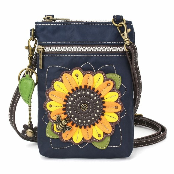 Navy Sunflower Chala Bag