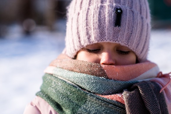 Child in the winter weather