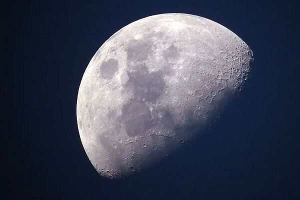 Close-up of half-full Moon