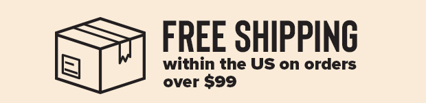 Free shipping within the US on orders over $99.