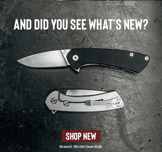 And did you see what's new? Pictured: The 040 Onset knife. Click here to shop new knives.
