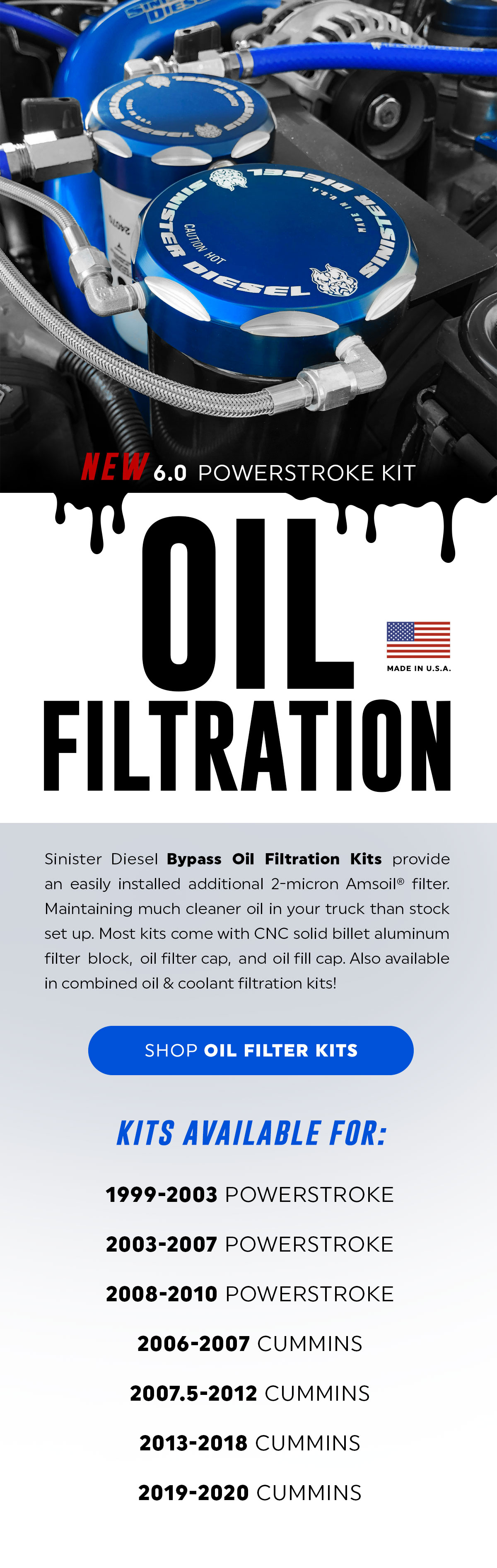 Bypass Oil Filtration at it's Finest!! 🙌 Sinister Diesel