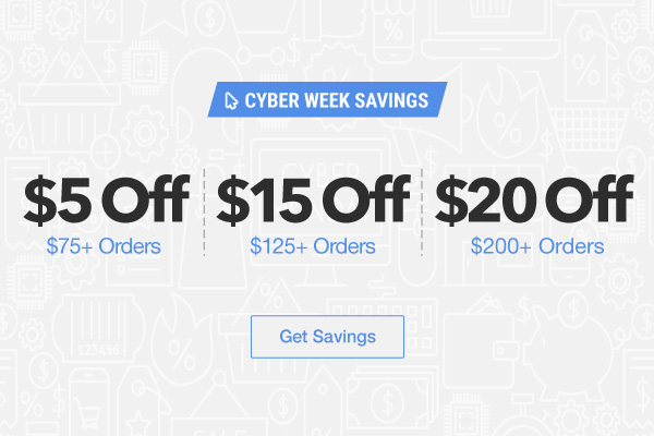 Cyber Week: $5-$20 Off Instantly