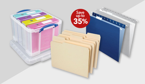 Filing Supplies up to 35% Off