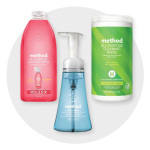 Up to 25% off Method soaps andcleansers.