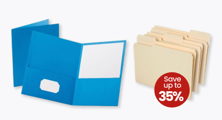 Save up to 35% on Filing Supplies