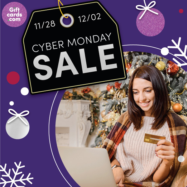 Giftcards.com. Cyber Monday Sale. Shop Now.