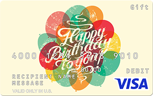Personalized Visa gift card
