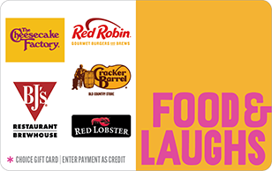 Food & Laughs Gift Card