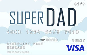 Personalized Visa Fathers Day gift card
